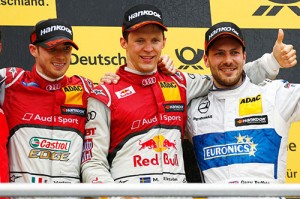 #48 Edoardo Mortara, Audi RS5 DTM, #5 Mattias Ekström, Audi RS5 DTM, #2 Gary Paffett, Mercedes-AMG C 63 DTM