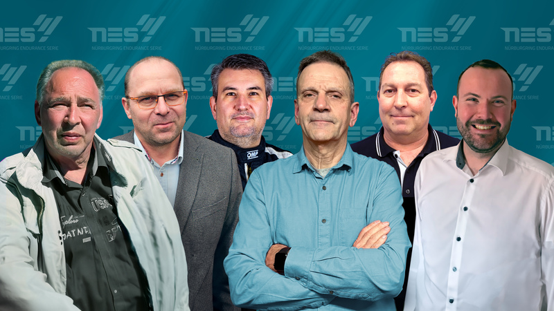 Renndirektor Andreas Schwarz mit Taller, Damas, Simon, Müller, Lohoff und Bonk