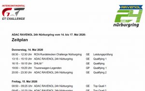 Zeitplan 24h Rennen 2023
