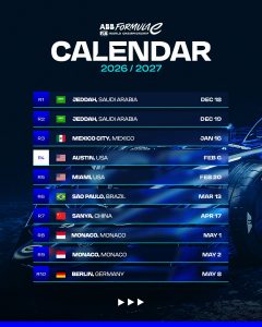 Formel E Kalender 2026 / 2027